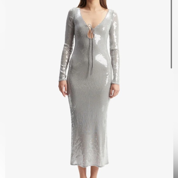 black long sleeve dress off the shoulder Black Draped Off the Shoulder One Sleeve Gown main image 1